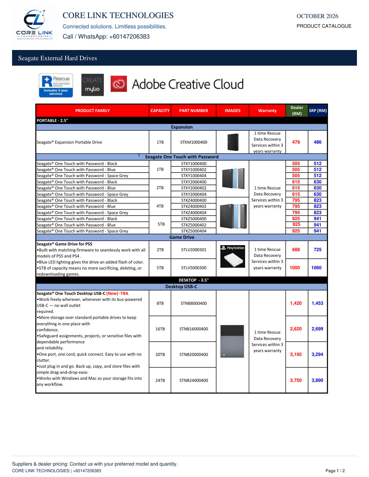 Seagate external drives · Page 1