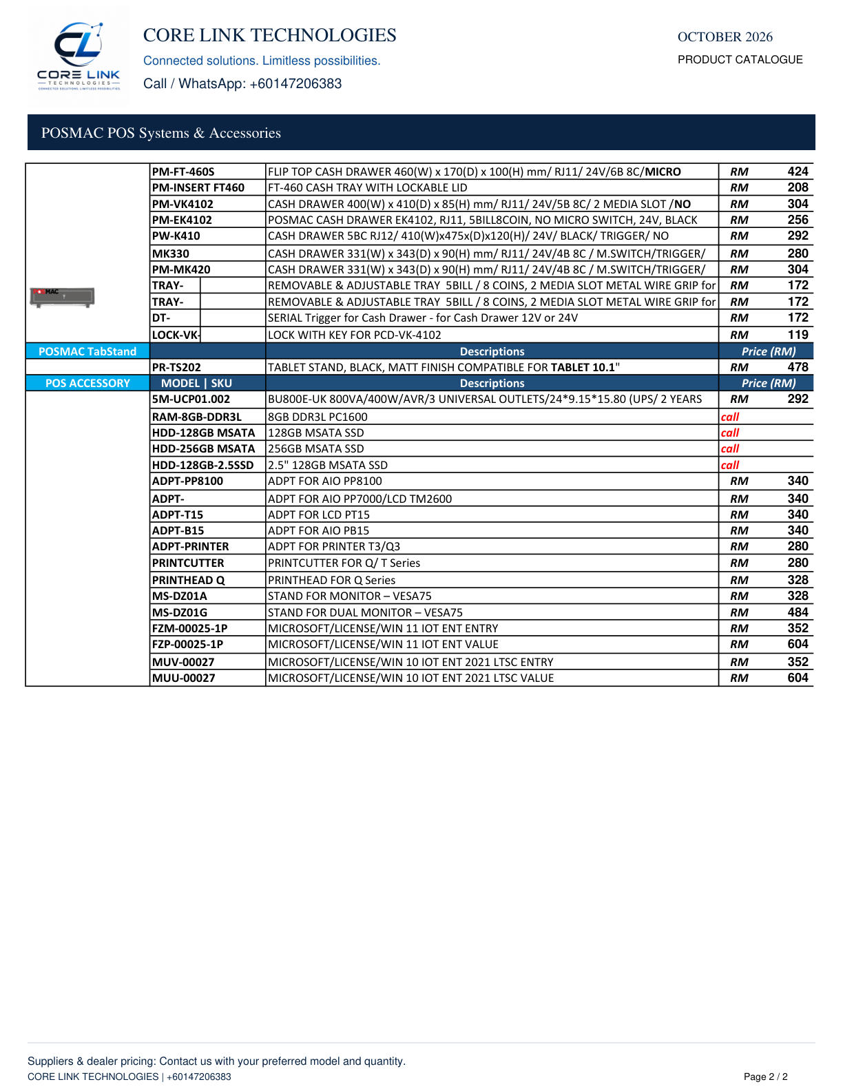 POSMAC systems & accessories · Page 2